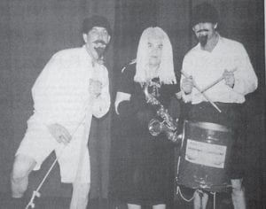 Oh, those Sixties! A take-off on Peter, Paul and Mary at a 1964 high school performance featured Leonard Sobanja, Alma Olson and Richard Ouellette as they mouthed the lyrics to Everybody’s Got Troubles.