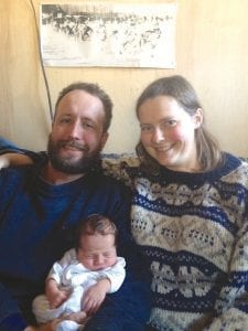 Happy New Year and welcome to the first baby born in Cook County in 2013, Gunnar Cary Jorgenson. Baby Gunnar, pictured here with his parents Odin and Betsy Jorgenson, was born on January 2, 2013. According to his parents, Gunnar is a healthy, strong-armed, sleepy baby boy delivered with excellent care by the North Shore Hospital staff. Betsy Jorgenson said, “We are forever grateful to Dr. Stover, Dr. Delfs, Cindy Donek, Gail Brett and Theresa Borak and all the caring nurses. We can’t express enough how happy we are that our little man was born here in Cook County—Go Vikes!”