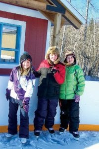 A few Birch Grove Community School students take a moment to pose in front of the warming house before hitting the ice! The use of the warming house to prepare for skating was a welcome change for students and staff - heat, benches, storage, and even a bathroom! Thanks to the township of Tofte and the 1 percent recreation and infrastructure sales tax, Birch Grove students had a great time skating and look forward to using the rink as often as possible. Come on out and do a little skating of your own! Night skating is especially wonderful—the lights are on until 9:00 p.m.