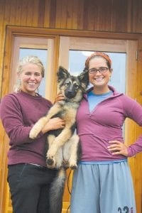 Ann Raiho (left), Myhan, and Natalie Warren pose in front of Stone Harbor Wilderness Supply after completing a 2,000-mile canoe trip to Hudson Bay in 2011. Warren and Raiho will be back at Stone Harbor on Feb. 23 to speak at 4:30 p.m. about their trip and talk about what they are up to now. The question of the day is, will Myhan also appear with Raiho and Warren? Come and find out.