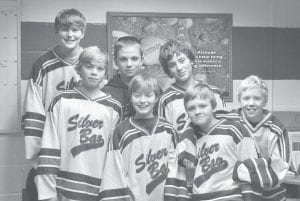 The Silver Bay Peewees are the No. 2 seed and they are excited about heading off to the championship game on Sunday, Feb. 24. Grand Marais team members of the Silver Bay Peewee Bs are (L-R, front) Ethan Sporn, Cameron Roy, Andrew Miller, Connor Somnis. (L-R, back) Chase Bronikowski, Jake Bilben, Josh Prom.