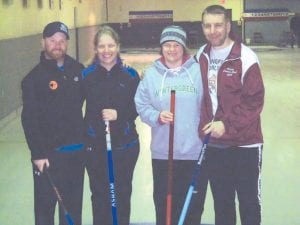 Right: If not for this Duluth team, the Canadians would have taken home all the glory in the Mixed Bonspiel! The Skildum rink of Duluth won the “D” event.