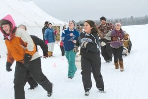 As if the event isn’t silly enough with all the pink, there is also Human Dog Sled Racing! The humans were surprised how hard it is to pull a sled.