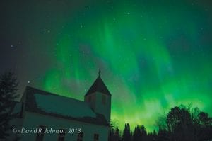 An impressive display of aurora borealis in an amazing location. Grand Marais photographer David R. Johnson braved minus 12-degree weather to capture the Northern Lights at Maple Hill Church in Grand Marais at 5 a.m. on St. Patrick’s Day 2013.