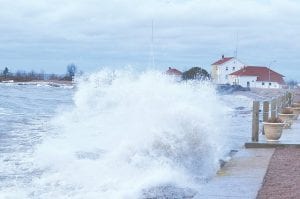 Spring storms may bring irritating mud, but they also bring beautiful displays of the power of Lake Superior. Kathleen Gray-Anderson of Grand Marais braved the high winds and took some exciting storm photos on the east bay of Grand Marais on April 11.