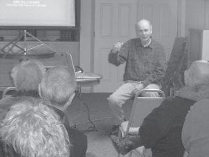 Twenty-one people attended a town hall meeting hosted by County Commissioner Garry Gamble April 16, 2013 at the Cook County Senior Center in Grand Marais. Gamble said there’s a lot going on in the community right now. “From my perspective, we are at a crossroads,” he said, explaining that decisions we make now “will define who we want to be as a community.” He talked with the group about many topics, including security at the courthouse, fiscal responsibility, interaction between the public and the county board at county board meetings, threatened litigation from County Attorney Tim Scannell related to the courthouse shooting, the new Cook County Family YMCA and threatened litigation by LHB, the project’s architectural/engineering firm, and the proposed biomass district heating plant. Gamble indicated that he will remain open to the opinions of his constituents but believes following principle is vital even in the face of opposition.