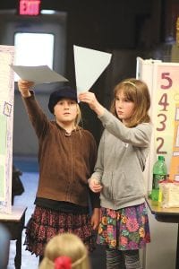 Annie and Jorden studied the peregrine falcon, the fastest animal on the planet, and learned that it reaches up to 200 miles per hour. After their experiment, the girls concluded that the shape of the peregrine falcon’s wing plays a role in how fast it goes.