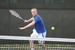 Playing at No.1 singles, Lars Scannell is 1-1 in matches this year for the Cook County High School tennis team. Scannell, a sophomore, lost a tie breaker to Virginia’s Tom Prittinen (7-6, 5-7, 10-8) before coming back to shut out Eveleth Gilbert’s Colten Hennis 6-0, 6-0 last week in his first action of the season. As a ninth grader, Scannell finished third in the Section 7 finals and missed qualifying for state by one spot. He’s bigger, stronger and faster this year, which bodes well for him as the season progresses, said Head Coach John Muus.