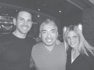 Three famed dog behaviorists are pictured here (L-R) Jeff Morgan, Cesar Millan and Cheri Lucas. All of them use“calm-assertive energy”techniques to train dogs. Jeff Morgan will be in Grand Marais and Grand Portage for a week working with Delayne Duhaime of Grand Portage who aspires to be a dog behaviorist.