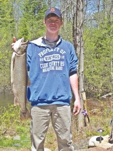 Richie Furlong of Grand Marais had a great day of fishing on Trout Lake on June 3. He caught this very nice 9-pound 8-ounce lake trout.