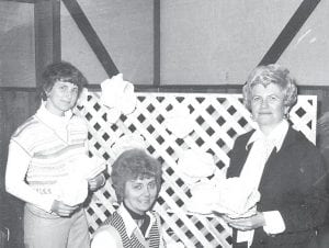 The Grand Marais Lions Club recently celebrated its 59th Charter Night at the Birch Terrace Supper Club. This photo from the 1970s shows members of the Grand Marais Lioness Club decorating for the charter night event at The Kove restaurant. (L-R) Mary McElevey, Irene Malner, Nancy Lindquist.