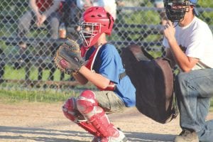 Left: Fireball pitcher Tristen Bockovich gets ready to send some 