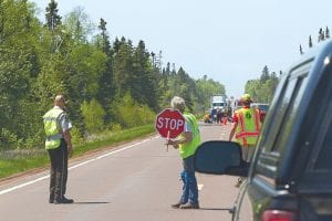 Highway 61 was blocked in the Spruce Creek area of Lutsen after a motorcycle crash on Thursday, June 13. A Minnesota Department of Transportation crew and Lutsen Fire Department provided traffic control while the accident victim was being cared for. The Thunder Bay woman in the accident remains in critical condition at St. Luke’s Hospital in Duluth.