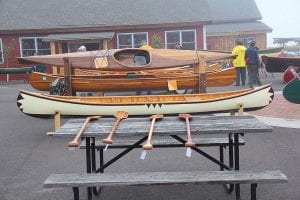 There were 25 wonderful wooden boats at the 2013 Wooden Boat Show at the North House Folk School in Grand Marais June 21 - 23. Damp weather did not deter boat enthusiasts. Some of the beautiful boats on display were launched for the boat parade on Friday, June 21. Narrated by North House instructor Ted Gephardt, parade watchers said this year’s water parade was the best ever.