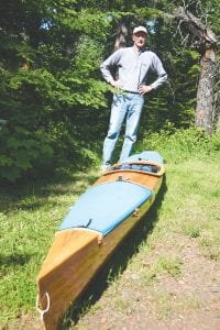 Keith Morris of Grand Marais recently paddled and portaged from Ely to the middle of the Gunflint Trail in less then 24 hours in this kayak. Keith spent 15 years building and designing kayaks before settling on this 18-foot, 21-inch, 32-pound model.