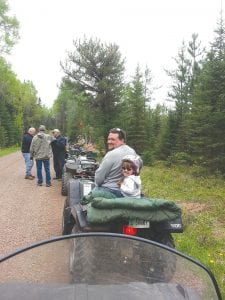 Riders ranged from 2 years old to 70-plus. Little Sofie from East Bethel, Minnesota enjoyed riding with her dad, David Behm. She was all smiles at one of the scenic stops along the way.