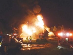 A lightning strike at about 9 a.m. on Saturday, July 6 started a fire at Zion Lutheran Church in Finland. Despite the rapid and aggressive response of six North Shore fire departments, the church was a complete loss.