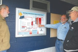 This spring the Cook County Local Energy Project offered a tour of the solar panels operating at the Grand Marais Rec Park. Curious citizens learned how the panels work. An interpretive panel is in place at the bathhouse near the softball field. The public is invited to visit and take a look.