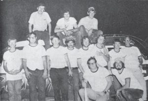 Summer means softball and the Cook County News-Herald’s archives are filled with photos and memories of teams from years past. This team was featured in the August 24, 1972 issue. They are the “victorious Clyde’s Place” team. The celebrating players are (L-R, kneeling in front) Clyde Ryden, Hans Sobanja. (L-R, middle) Steve Humphrey, Harry Peterson, Dave Seglem, Jack Oullis, John Anderson, Gary Zimmerman, Danny Ansello, Leif Skaarhaug. (L-R, back) Jim Kimball, Cole Warren, Ken Kimball.