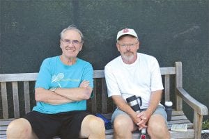 Upper far left: Men’s 70 Doubles Champions John Jackson of Minnetonka and Peter Ranum of Grand Marais. Lower left: NTRP Combined Men’s 8.0 Doubles Champions Roger Johnson of Hibbing and Dave Gunderson of Virginia. Above left: Men’s 60 Singles Champion, Rick Picard, White Rock, NM. Above middle: Girls’ 18 Singles Champion, Evie Mackenzie (Minneapolis). Above right: Boys’ 16 Singles Champion, Brendan Boudreau (Thunder Bay, ON)