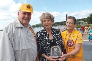 One of the highlights of the Grand Marais Lions Club Fisherman’s Picnic is the naming of the Senior Citizens of the Year and Citizen of the Year. On Saturday, August 3, Lion Rosemary Lamson called John and Mary McElevey to the Harbor Park stage to be honored as the 2013 Senior Citizens of the Year. Lamson also announced that the 2013 Citizen of the Year was Rod Wannebo. See more about the Fisherman’s Picnic honorees on page A3.