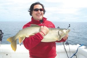 Above: Roman Schroeder, from Lausanne, Switzerland, landed this 40-inch, 23-pound lake trout on July 29 while fishing Lake Superior with Captain Darren Peck of Tofte Charters.