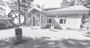 There are just a few tickets left for the Grand Marais Art Colony’s Tour d’ Art, an exclusive tour combining art and architecture on Saturday, September 28. Left: One of the stops will be at the home of the late Paul Granlund, whose work The Swimmers stands in front of the Johnson Heritage Post gallery in Grand Marais.