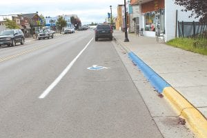 The Grand Marais Street Department designated this parking space on First Avenue West as handicap-only earlier this week after city council approved a request from the American Legion as a way to help their elderly and disabled clients. Council plans to discuss and establish a policy governing the number and placement of the restricted parking spaces at an upcoming meeting.