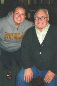 Taryn Manthey Logan, who is in her senior year at St. Olaf majoring in environmental studies and sociology, was recently awarded the Arnold and Evelyn Flaten St. Olaf Work-Camp Scholarship. The scholarship was established by the Howard and Edna Hong family in support of Trinity Lutheran Church students who choose to attend St. Olaf. Taryn is pictured here with Dave Nasby of the Trinity Lutheran Scholarship Committee.