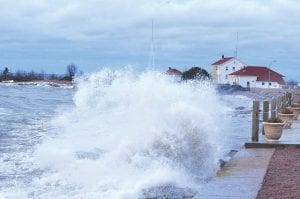 Cook County is blessed with a number of talented photographers, like Kathleen Gray Anderson, who braved the Gales of November to catch this powerful wave on the east bay of Grand Marais. Storms such as this are being celebrated in the Lake Superior Storm Festival on November 7 – 10, 2013.