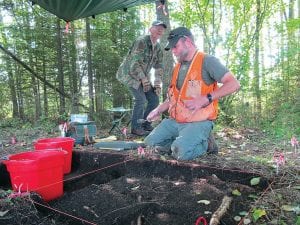 Conservation archaeologist Bill Clayton will be the next Cook County Higher Education guest lecturer. Clayton, pictured here at an archaeological site, has worked for the U.S Forest Service and is currently the archaeologist and resource program manager for Grand Portage National Monument. His topic will be Before Pristine: 10,000 Years of Native American History in the Boundary Waters.