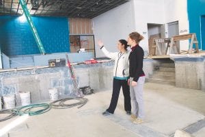 Excitement is building about the opening of the Cook County Community YMCA. A grand opening is planned for Saturday, January 4, 2014. Branch Executive Director Emily Marshall said the progress on the facility is on schedule. Marshall and recently hired Associate Executive Director Colette Mueller check out the work in the pool area. Hardhat tours of the facility are available, contact Marshall at (218) 722-4745, ext. 183 to arrange a time to see the progress for yourself.