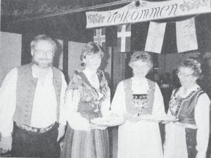 Mary McElevey, longtime organizer of Julefest at Bethlehem Lutheran Church, suggested we share this photo, which appeared in the Cook County News-Herald on December 22, 1986. The caption reads: Looking sharp in their traditional Scandinavian outfits are (L-R) Dave Peterson, Ingjerd Lehn Johanson, AFS student from Norway, Ethel Johnson and Bertha Toftey. Bertha’s dress came from Norway at the turn of the century. The four took part in the St. Lucia Day celebration held at Bethlehem Lutheran in Grand Marais. This year’s Julefest celebration will be Saturday, December 14. The Julefest program begins at 1 p.m.