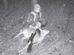 Adam Dorr of Grand Marais shot his first deer Saturday, November 16. Adam made a 35-yard shot while hunting with his grandpa Dick Dorr.