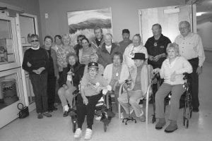 Friends spent the afternoon at the North Shore Care Center to say goodbye to Marge Jamison (in front) who is moving to be closer to family. (L-R, second row) Ellen Olson, Vera Amyotte, Doris Blank, Diane Johnson, Corky Stevens. (L-R, third row) Betty Hoffman, Patty Winchell-Dahl, Carol Hackett, Shirley Stevens, Betty O’Brien, Dottie Griffith, Butch Deschampe, Steve Stevens. (L-R, back) Jaye Clearwater, Mayme Swader, Bob Hertzberg and Dennis Westerlind. Best wishes Marge!