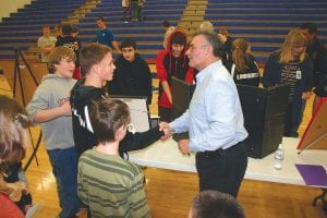 Warroad hockey legend and U.S.A. Hockey Hall of Fame inductee Henry Boucha recently talked to the elementary and high school kids about his life. The Grand Portage Local Indian Education Committee brought Boucha to Grand Marais and Grand Portage. A full-blooded Ojibwa, Boucha is just one of six Native Americans to have won an Olympic medal. At age 19, he led the 1972 U.S. Olympic hockey team to a silver medal, losing the final to the mighty Russian team.