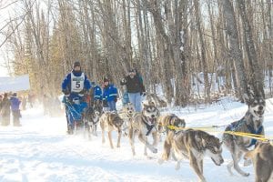 The start of the Gichigami Express Sled Dog Race at the Mineral Center trailhead in Grand Portage is a great place to watch dog sledding action. Last year’s Gichigami Express winner, Ross Fraboni of Two Harbors, takes off with his high-energy team.