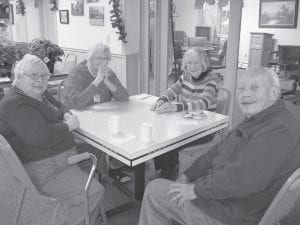 The Cook County Senior Center welcomes everyone for a variety of activities, such as card playing on weekday afternoons. Dorothy Whipkey, Betty Larsen, Irene Peterson and Warren Anderson enjoy an afternoon playing “500.”