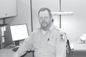 Eric Nelms of the Minnesota Department of Natural Resources Fisheries Division at his last day of work at the DNR office in Grand Marais on Friday, January 3, 2014.