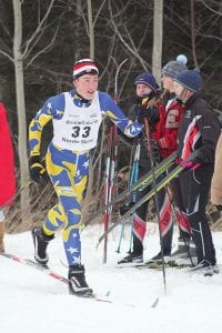 Sean MacDonell had the best day for the boys' varsity team, placing 28th overall in a strong, deep field of regional skiers.