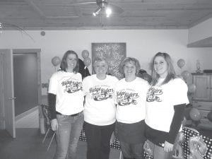 The 5th annual Cook County RidegRiders Fun Run was a great success, thanks in part to the “Fun Run Gals,” who collected an amazing assortment of raffle and door prizes, sold tickets, popped prize balloons and just generally kept the party going. Taking a break for a quick photo were (L-R) Samantha Williams, Andrea Everson, Jill Hill, and Amanda Plummer.