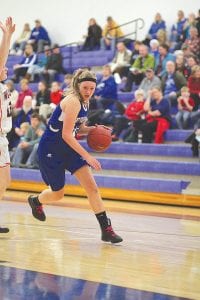 Lily Gruber-Schulz has been one of the Vikings' top players all season. The sophomore guard/forward averages about 15 points and 10 rebounds a game and gives the Vikings a solid inside presence on defense.