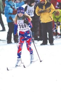 Linnea Henrickson (369) finished 14th in the Junior Varsity Nordic Championship race held February 10 at Spirit Mountain.