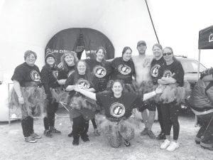 The “Holli’s Hope” Polar Plunge for Special Olympics team—tutus and all— at the Duluth event. The hardy Polar Plungers raised $3,500 for Special Olympics. They are (L-R) Bryann Bockovich (front), Linda McClellan, Jodi Johnson, Brianna Houglum, Kelli Goldstein, Jenna Volkmann, Sara Gale, Bryant Norgaard, Jessica Norgaard, and Lollie Cooper.