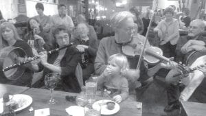 Bundle & Go—David and Suzanne Rhees—will be appearing at the Cascade Resort Pub on March 15-17. The duo is used to casual venues, like this session at Keegan’s Pub, where they were joined by their adorable grandson, Vincent.