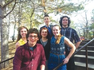 The Cook County Knowledge Bowl team at the State Tournament on Thursday, April 10. (L-R) Mel Stoddard, Will Seaton, Sophie Honeder, Sean MacDonell, Libby Zafft, and Joey Chmelik. Libby and Mel were scorekeepers at the meet at Cragun’s Resort in Brainerd. The Cook County team finished in the top 10.