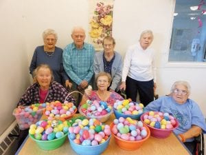 Who fills the 3,000-plus eggs that are scattered around the Community Center grounds? These folks at the North Shore Care Center. They had a great time filling the eggs with candy, toys and prizes for the kids at the Annual Easter Egg Fundraiser for KIDS PLUS.