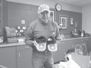 Frances “Poot” Drouillard was recognized on his retirement at the ENP last month. He received a beautiful pair of moccasins.