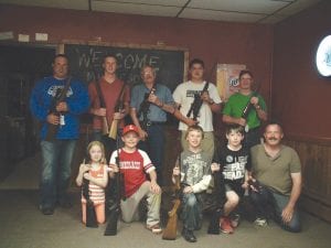 The Minnesota Deer Hunters Association (MDHA), Arrowhead Chapter held its 9th annual banquet at the American Legion in Grand Marais on June 3. There were a number of games and raffles for hunting enthusiasts of all ages with firearms as the prize. Winning guns were (L-R, front) Kallie Anderson, Paul Anderson, Tate Crawford, Mason McKeever, Don McKeever. (L-R, back) Kyle Anderson, Dylan Quaife, Bob Mattson, John Pearson, Orvis Lunke.