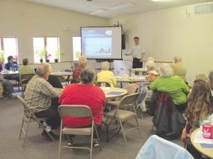 Citizens who have volunteered their time to monitor precipitation or surface water on area lakes were treated to lunch at the Cook County Community Center last month. In addition to lunch, attendees heard an interesting presentation on what happens with the data that they collect.